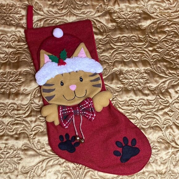 Cat Holiday Stocking - Picture 1 of 7